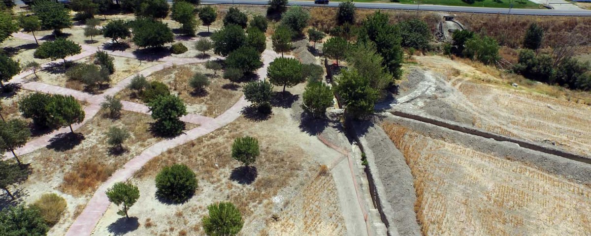 Zona donde se produjeron hallazgos arqueológicos durante las obras en Marchena.