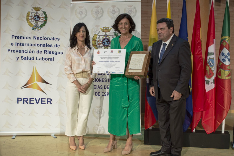 Maria Jesús Gonda, del departamento PRL/SSL de Civis Global en el acto de entrega del premio PREVER 2021.