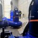 cámara de hormigón con grandes bombas hidráulicas en instalación